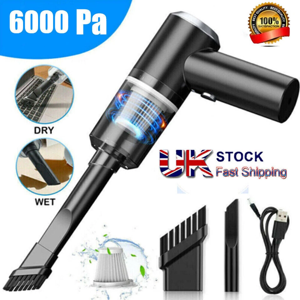 Rechargeable Wireless Vacuum Cleaner Car Handheld Vaccum Mini Power Suction USB - Image 2 of 4