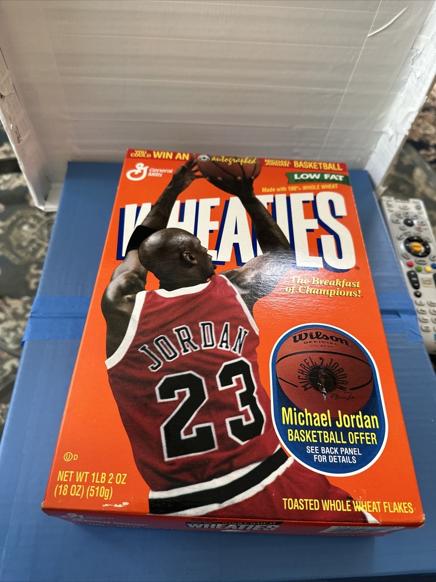 WHEATIES MICHAEL JORDAN FULL & SEALED 18 oz CEREAL BOX BASKETBALL