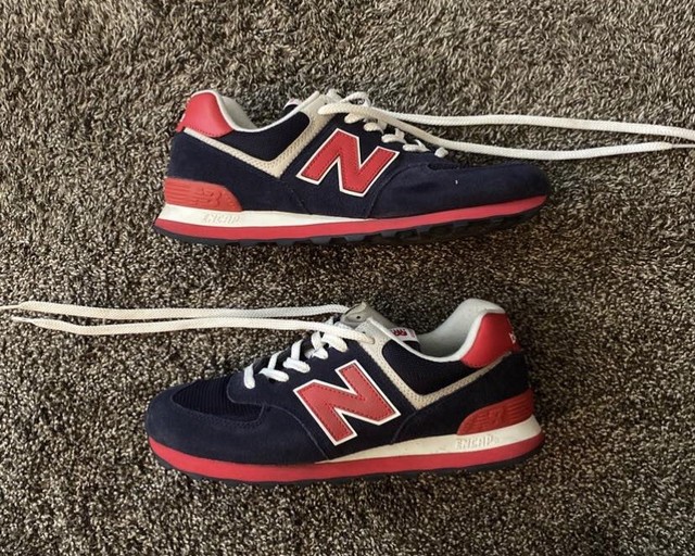 new balance 574 pigment with team red 