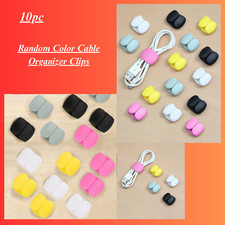 Winder Multipurpose Wire Cord Cable Tidy Holder Drop Clips Coloured