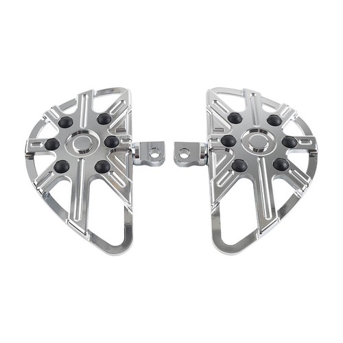2x Aluminum Rear Passenger Footrest Floorboard For Harley Touring Softail - Picture 3 of 6