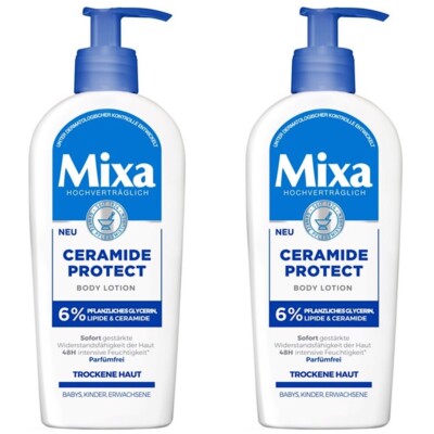  Mixa Ceramide Protect Bodylotion Körpermilch Körpercreme Körperlotion 2x 250ml 