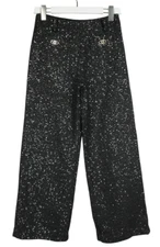 MAJE  Trousers Women's (EU) 36 Tweed Wool Blend Sequin Straight Leg