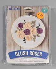 Leisure Art 50723 Blush Rose 4" 10 PC Embroidery Project 2020 Ria Paramita NEW