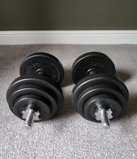 BodyMax Deluxe Rubber Dumbbell Set 20 Kg Adjustable Spin-Lock Collars Black