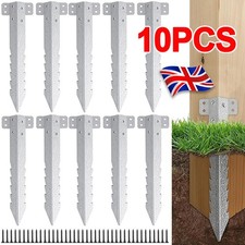 10 Packs 25cm Railway Sleeper Brackets Garden Edging Border Steel Edging Stakes