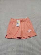 Nike Shorts Girls Youth Small Club Fleece Shorts Orange Standard Fit