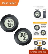 2-Pack Digital Hygrometer  Thermometer - Ideal for Home  Reptiles