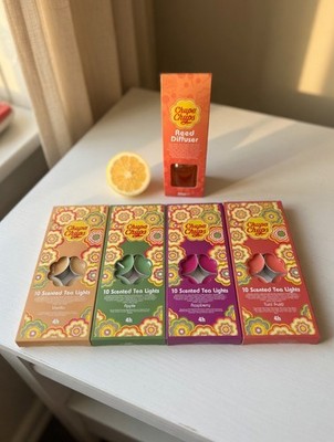 Chupa Chups Home Fragrance Gift Set - Diffuser + Scented Tea Lights 4er Pack