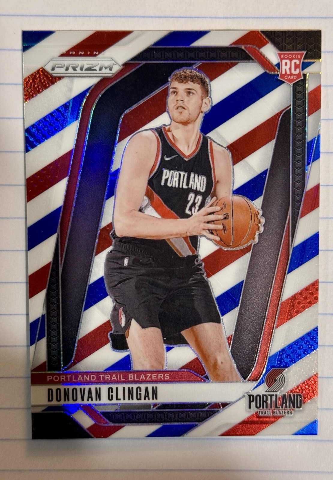 2024-25 Panini Prizm - Donovan Clingan #221 Red White & Blue Prizm (RC)