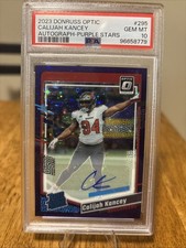 2023 Optic - Rated Rookie Calijah Kancey #295 Purple Stars Prizm Autographs /50 