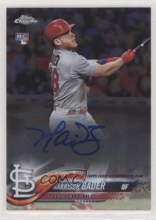 2018 Topps Chrome Rookie Auto Harrison Bader #RA-HB Auto 2r5