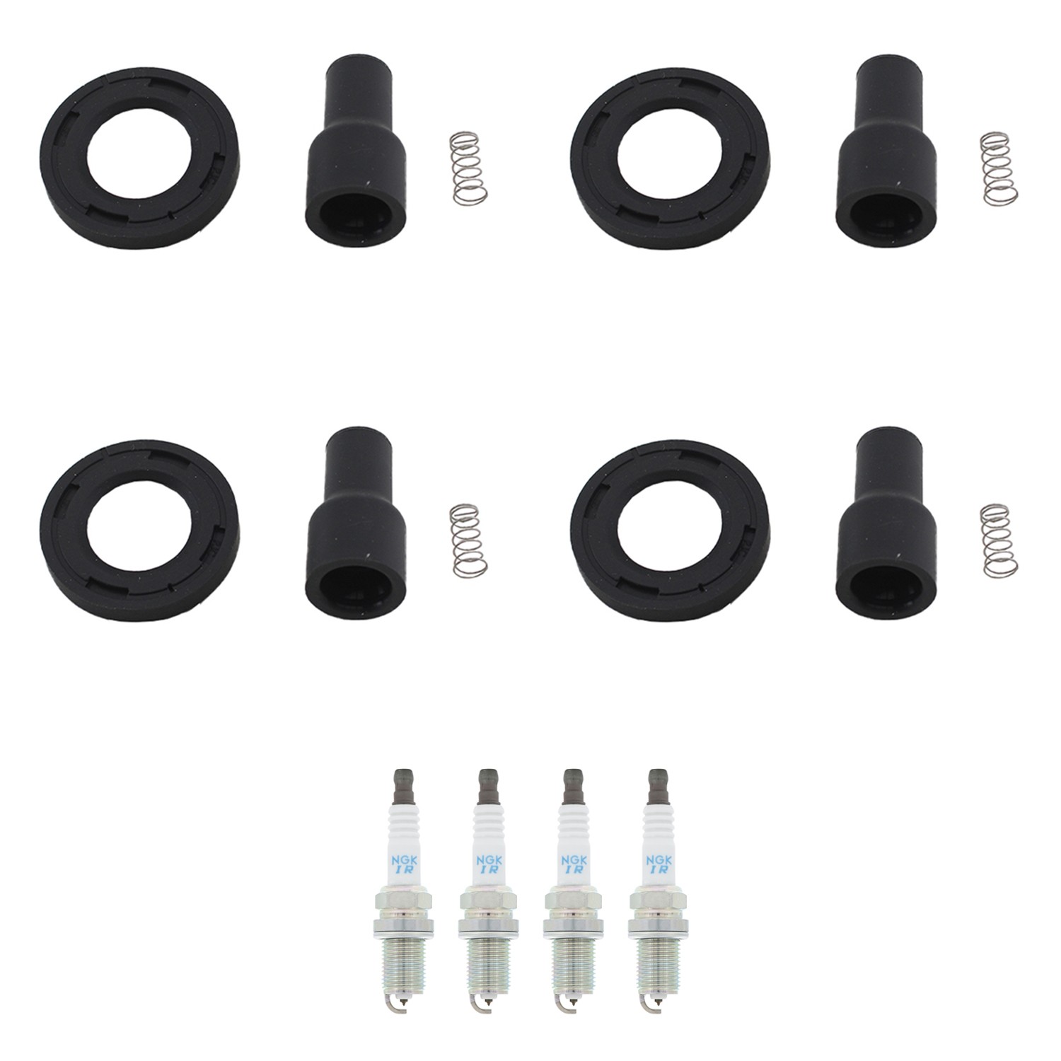 NGK 4 Laser Iridium Spark Plugs 4 Coil Boots Kit for Camry Corolla RAV4 tB xB L4