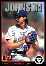 Randy Johnson 1993 Triple Play #167 Mariners MLB READ FREE SHIPPING AutographDen