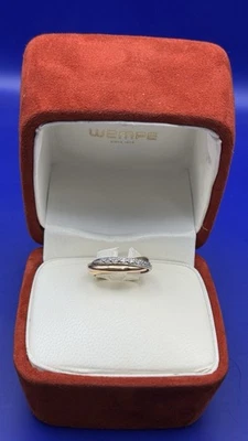 WEMPE BRILLANTRING ca. 0,13 ct. Brillante 18KT Tricolor 750 Gold RING Gr55 - Bild 1 von 4