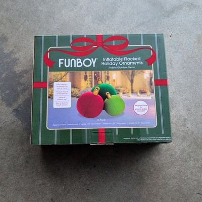 Funboy Inflatable Holiday Ornaments Oversized 3-Pack   Indoor/Outdoor Holiday