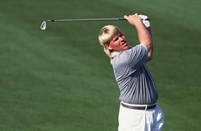 John Daly Professional Golfer Mid-Swing Action Shot Photo Reprint