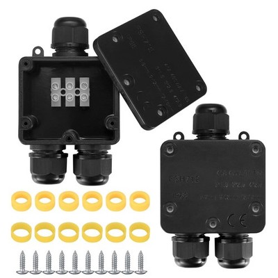 Wasserdichte Abzweigdose 2 Stück 3-fach Stecker für den Außenbereich