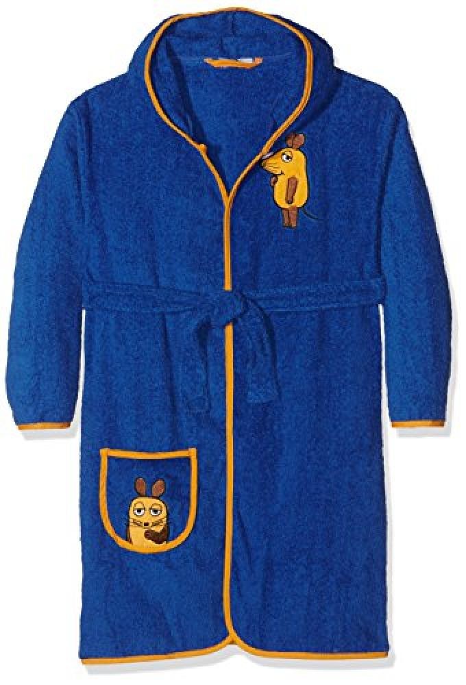 (TG. 122-128) Playshoes Frottee-bademantel Die Maus, Accappatoio, Unisex - Bambi