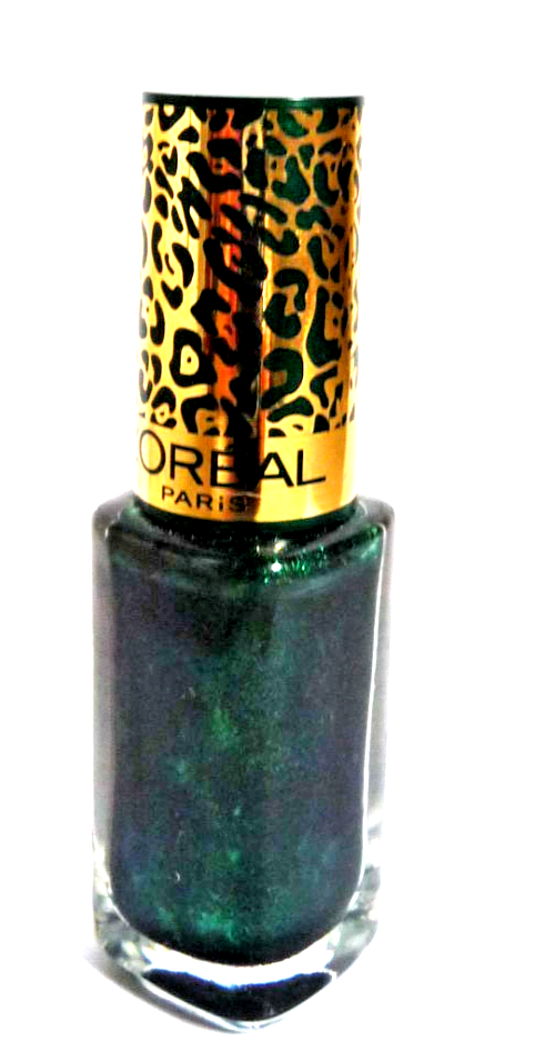 L'Oreal COLOR RICHE Nail Varnish 423 FELINE SAUVAGE 5ml NEW Dark Green Rare