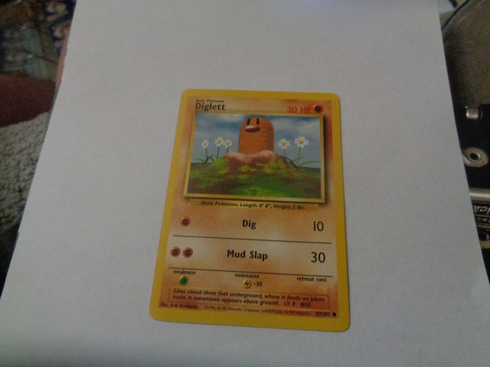 Diglett 47/102 1st Edition Shadowless Base Set Pokemon Card Game 1999 box 4