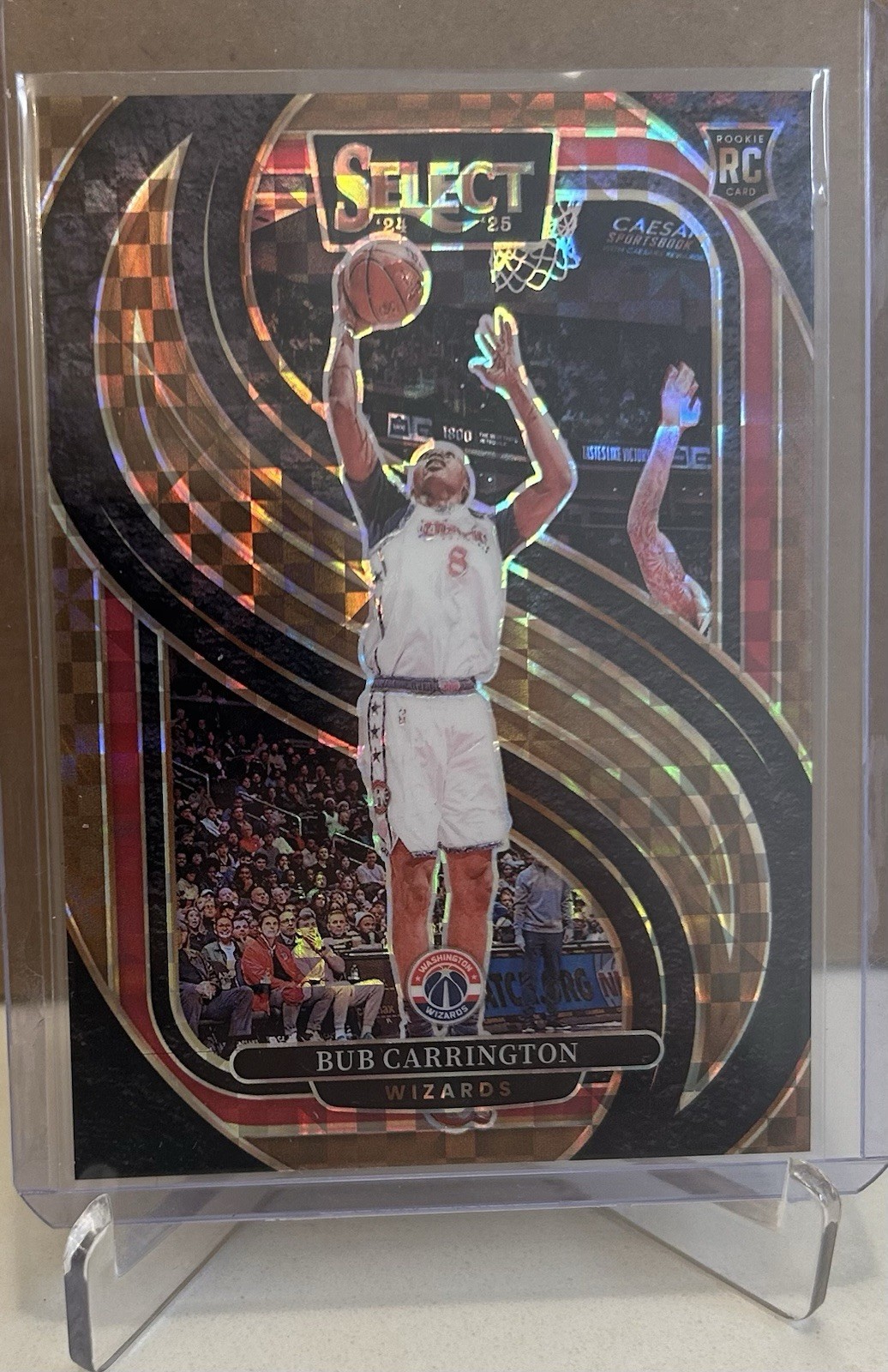 2024-25 Panini Select - Bub Carrington Premier Level #197 Bronze Prizm /49 (RC)
