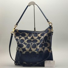 Beautiful COACH 2way Shoulder Bag Signature Denim Shoulder Carry