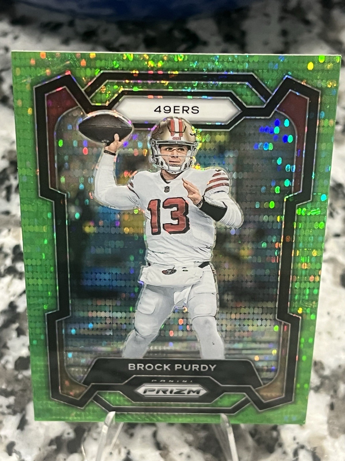 2023 Panini Prizm - Brock Purdy #266 Neon Green Pulsar Prizm