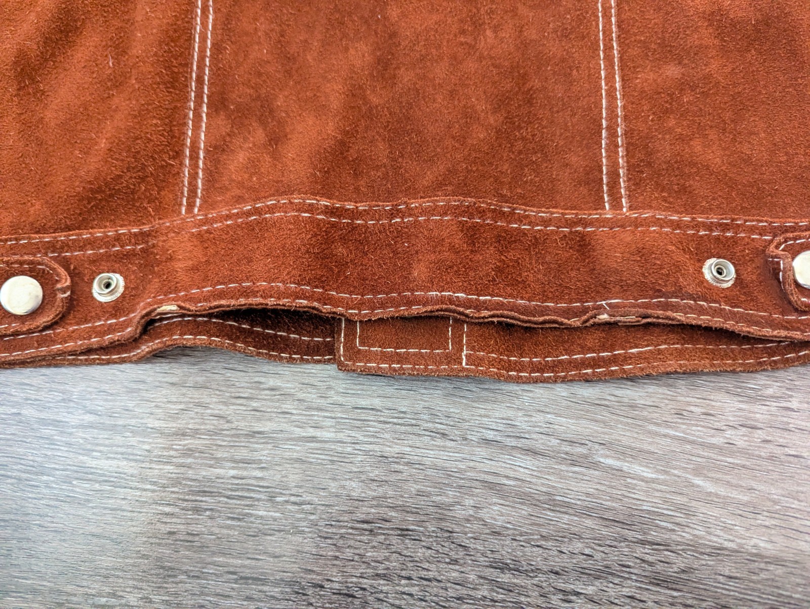 Vintage Brown Suede Button Front Basic Jacket Men… - image 9