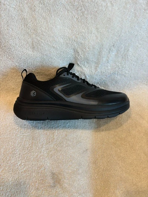 FitVille Men Extra Wide Sneakers Breathable Lightweight Walking Shoes Black 11 - Image 3 of 4