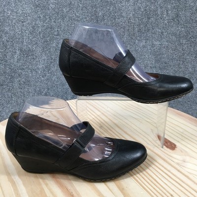 Eurosoft by Sofft Arianna Shoes Womens 8.5 M Mary Jane 3018701 Wedge Heels Black