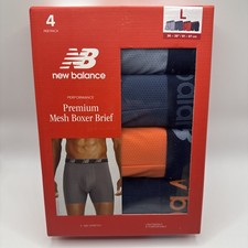 Men's Size L New Balance 4 Pack Premium Mesh Boxer Briefs