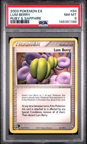 Lum Berry graded PSA 8 for sale on eBay