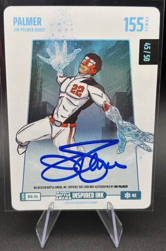 Bo Jackson Battle Arena PALMER "Jim Palmer" Blizzard Ice On-Card Auto 45/50