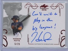 2016 LEAF TRINITY HUDSON POTTS AUTO w/INSCRIPTION RC A-HP1 SAN DIEGO PADRES #/25
