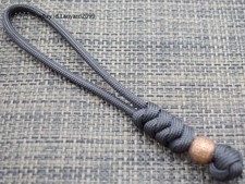 Handmade Paracord Knife Lanyard With Copper Beads Knife Bead