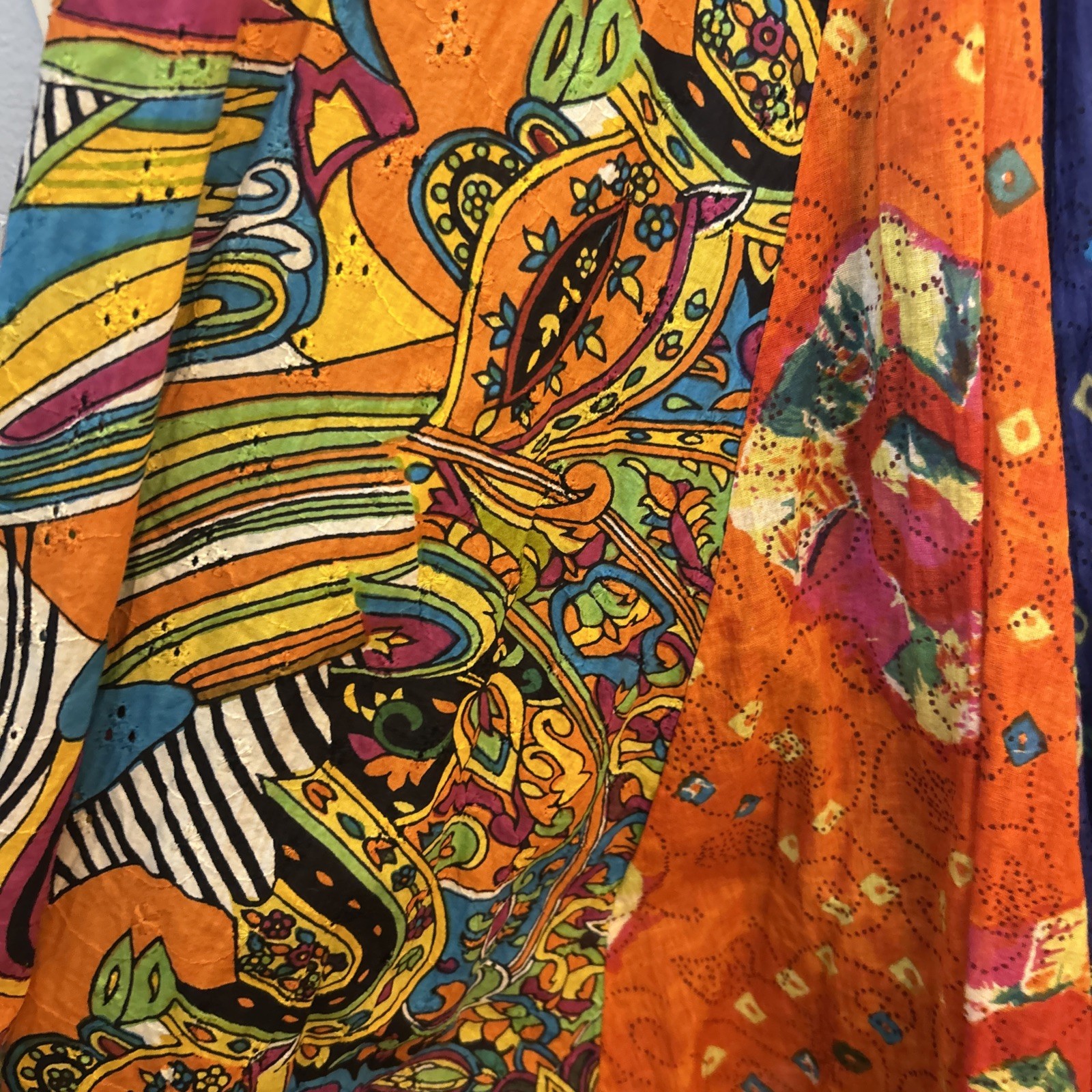 Soft Surroundings Multicolor Patchwork Paisley Pr… - image 2