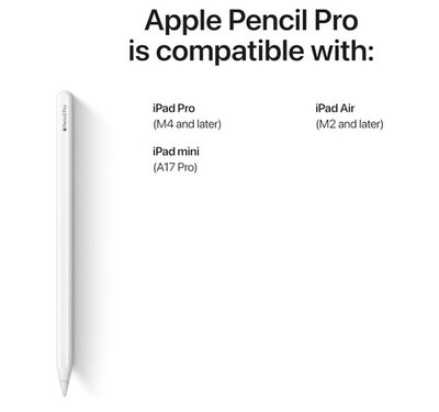 Apple Pencil Pro Model A2538 Smart Stylus In White | MX2D3AM/A