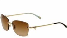 Tiffany  Co Sunglasses TF3045 60213B 56mm Pale Gold / Gradient Brown Lens