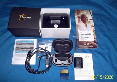 Starkey Hearing Aids Charger Genesis Edge Omega mRIC Original Box With Extras