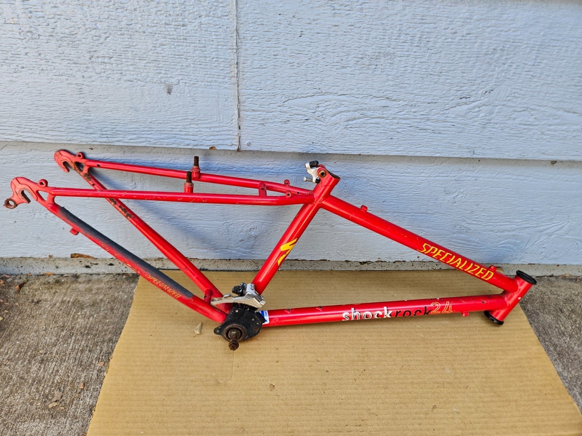Vintage 90s Specialized Shock Rock 24 Kids Mountain Bike Frame Red
