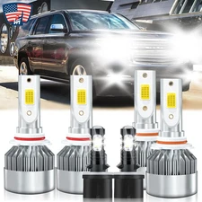For Chevrolet Tahoe 2000-2006 LED Headlights Hi+Lo Beam+Fog Light Bulb Kit 6000K