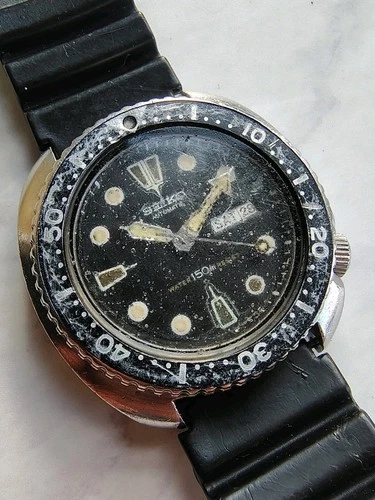 Vintage SEIKO Turtle Diver Automatic Mens Watch 6309-7049 4Resto