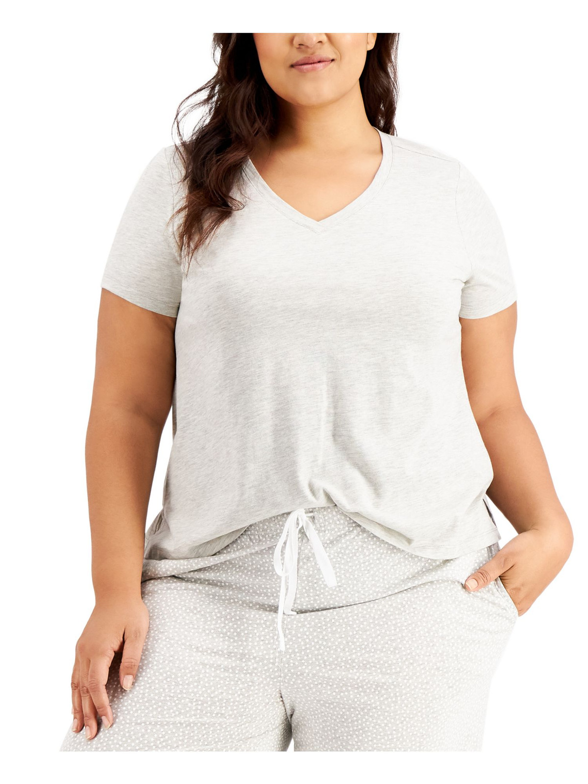 CHARTER CLUB Intimates Beige Vent Hem Pull Over Sleep Shirt Pajama Top Plus 2X