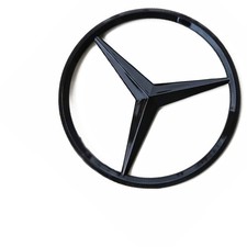 F&uuml;r Mercedes Benz C-Klasse W205 Stern Emblem Heck Abzeichen Schwarz Glanz NEW