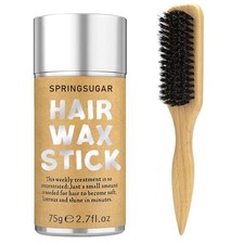 Slick Back Hair Brush Hair Wax Stick Set for Slick Back Boar Bristle Brush