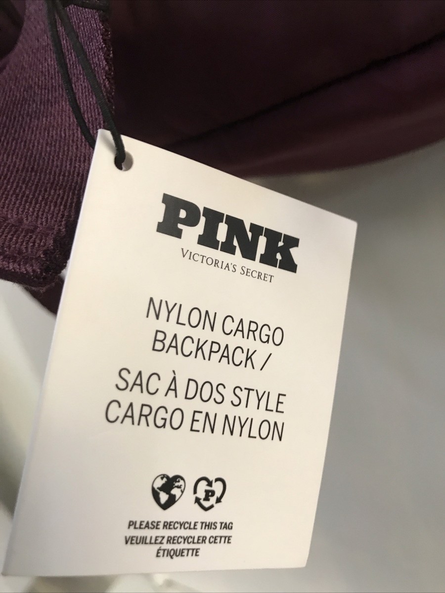 Victorias Secret Pink Cargo Backpack Nylon Book Bag Travel  display picture 2