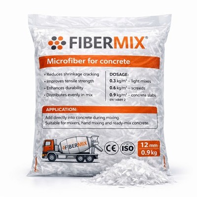 Concrete Microfibre 12 mm - High Performance Polymer for Crack Prevention