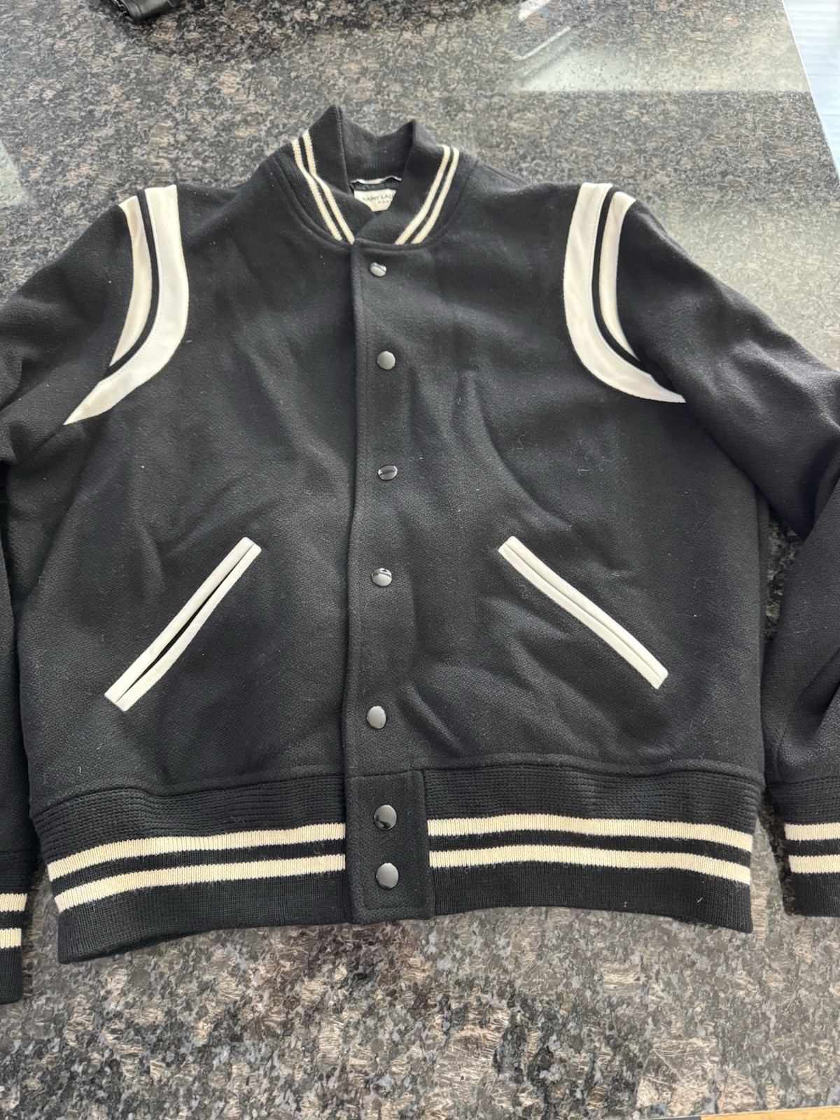 Giacca bomber Saint Laurent Paris RARA OG FW 2013 di Hedi Slimane taglia 50