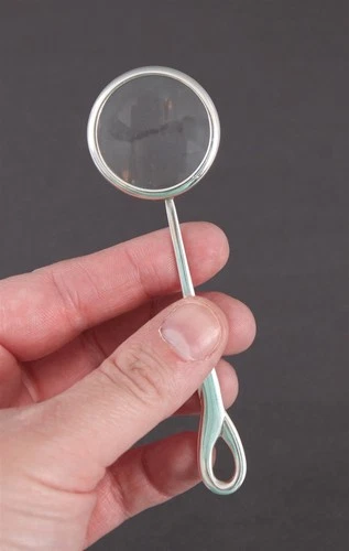 Vintage Small TIFFANY Sterling Silver Elsa PERETTI Padova Magnifying Glass , NR